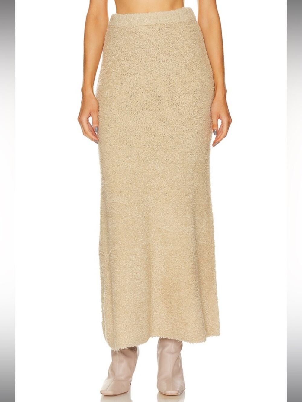 Revolve LPA Shai Knit Maxi Skirt in Oat size medium